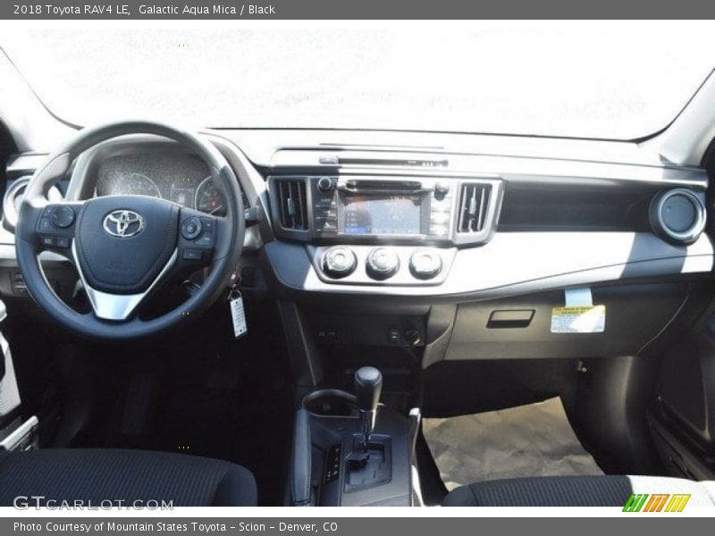 Galactic Aqua Mica / Black 2018 Toyota RAV4 LE