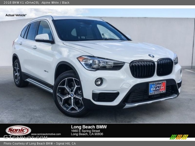 Alpine White / Black 2018 BMW X1 xDrive28i
