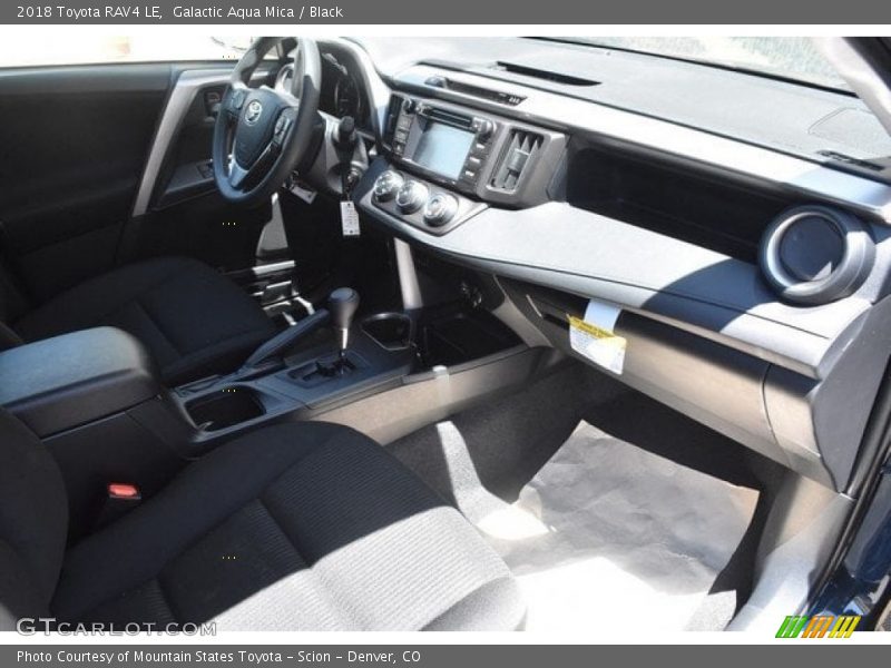 Galactic Aqua Mica / Black 2018 Toyota RAV4 LE