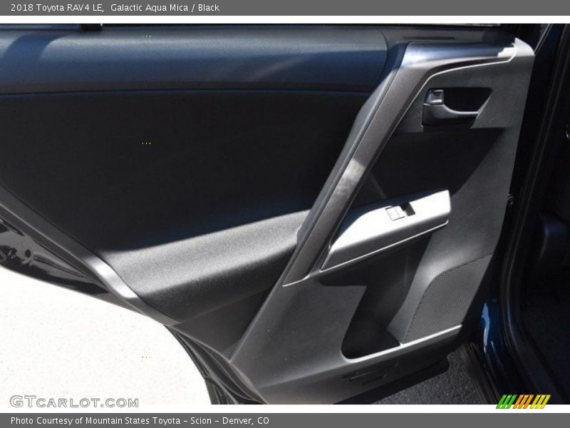 Galactic Aqua Mica / Black 2018 Toyota RAV4 LE