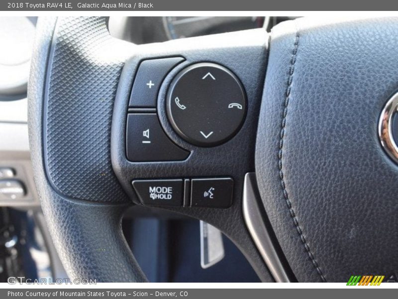 Galactic Aqua Mica / Black 2018 Toyota RAV4 LE