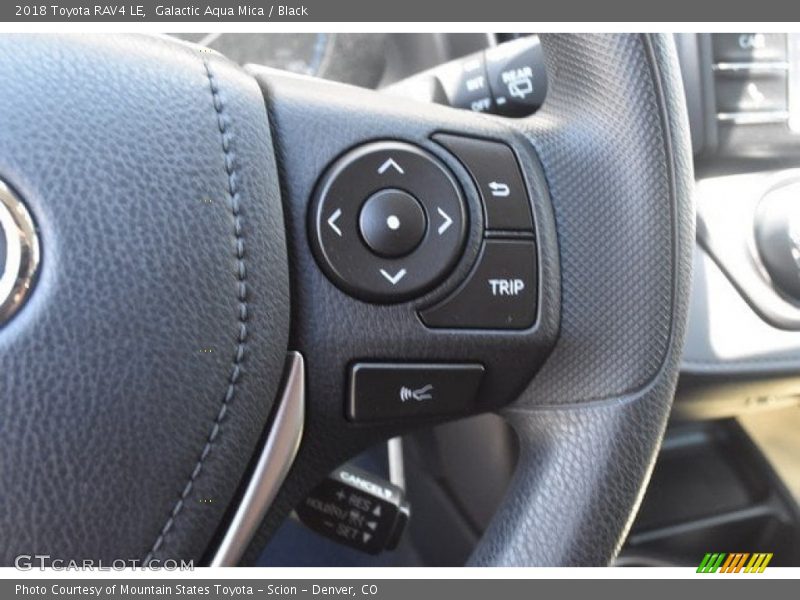 Galactic Aqua Mica / Black 2018 Toyota RAV4 LE