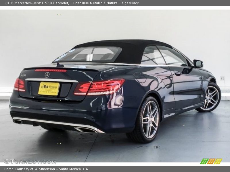 Lunar Blue Metallic / Natural Beige/Black 2016 Mercedes-Benz E 550 Cabriolet