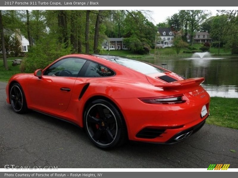 Lava Orange / Black 2017 Porsche 911 Turbo Coupe
