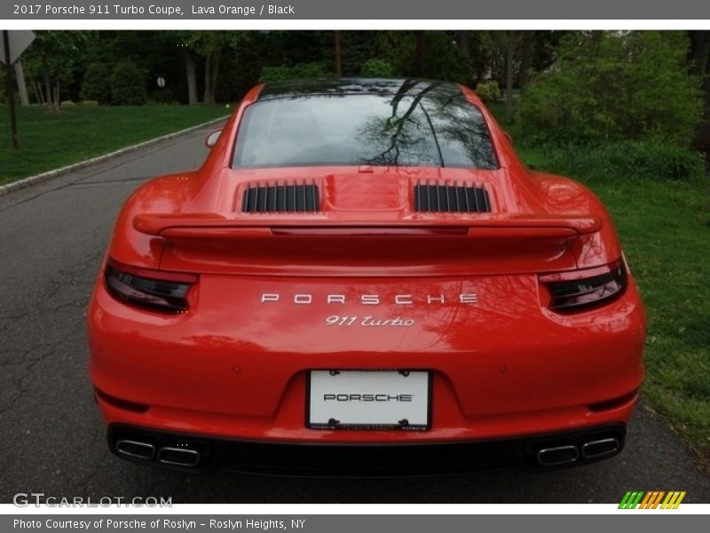 Lava Orange / Black 2017 Porsche 911 Turbo Coupe