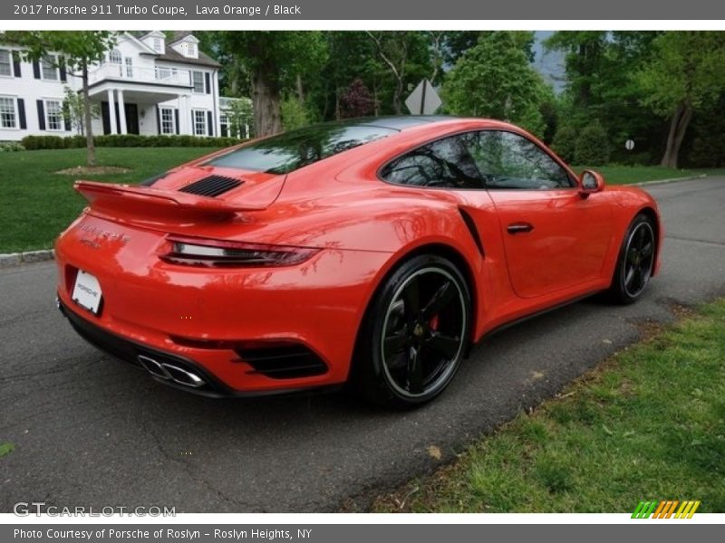 Lava Orange / Black 2017 Porsche 911 Turbo Coupe
