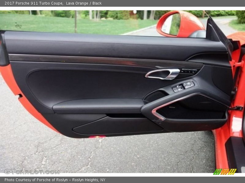 Lava Orange / Black 2017 Porsche 911 Turbo Coupe