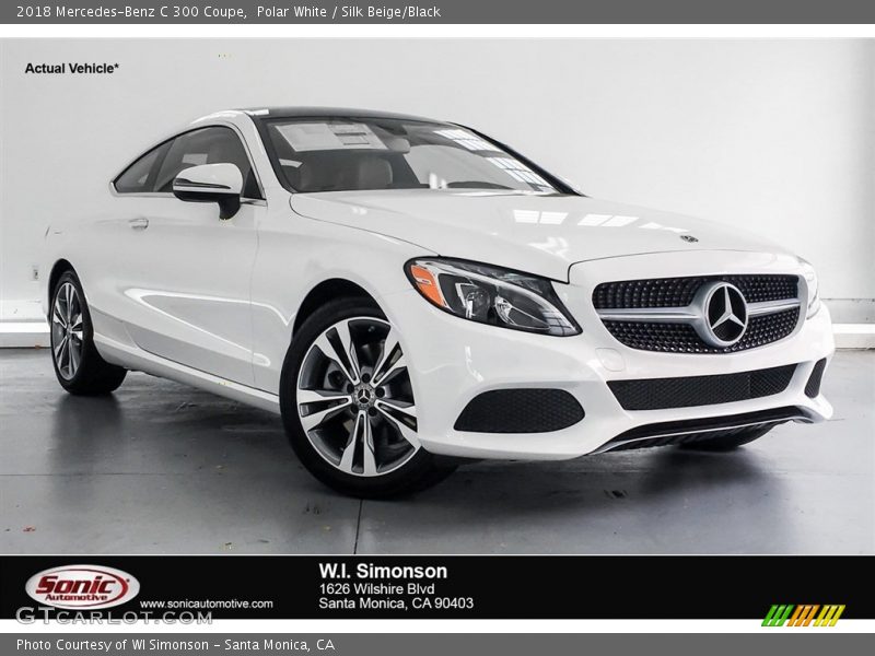 Polar White / Silk Beige/Black 2018 Mercedes-Benz C 300 Coupe