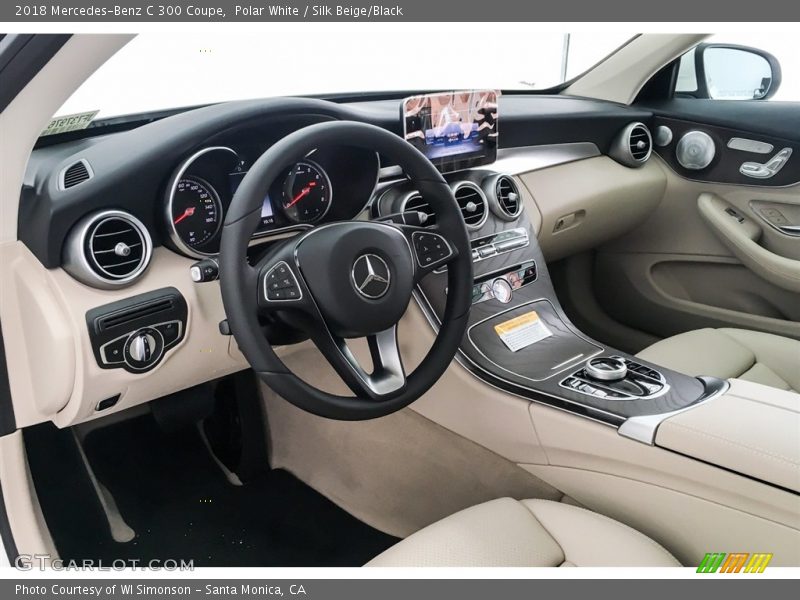 Polar White / Silk Beige/Black 2018 Mercedes-Benz C 300 Coupe