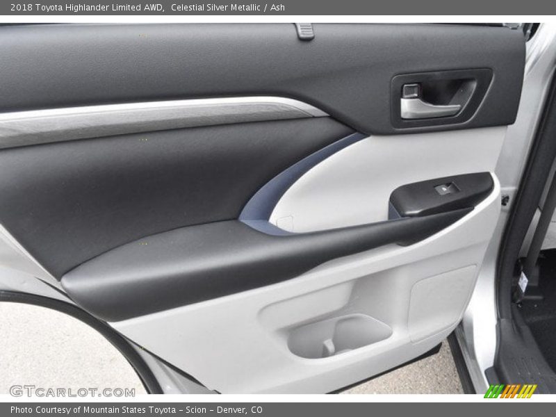 Celestial Silver Metallic / Ash 2018 Toyota Highlander Limited AWD