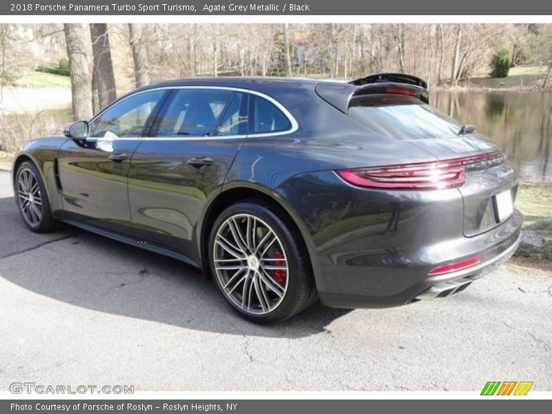 Agate Grey Metallic / Black 2018 Porsche Panamera Turbo Sport Turismo