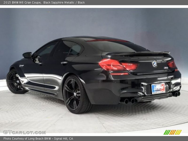 Black Sapphire Metallic / Black 2015 BMW M6 Gran Coupe