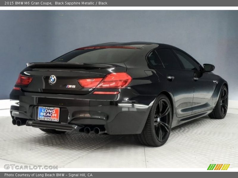 Black Sapphire Metallic / Black 2015 BMW M6 Gran Coupe