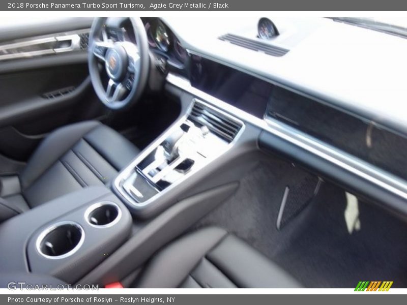 Agate Grey Metallic / Black 2018 Porsche Panamera Turbo Sport Turismo