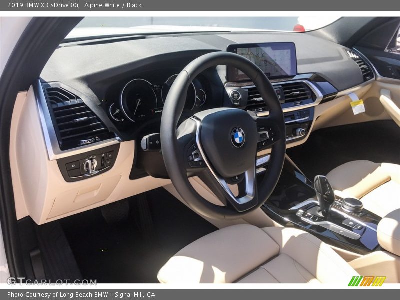 Alpine White / Black 2019 BMW X3 sDrive30i