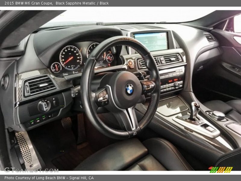 Black Sapphire Metallic / Black 2015 BMW M6 Gran Coupe