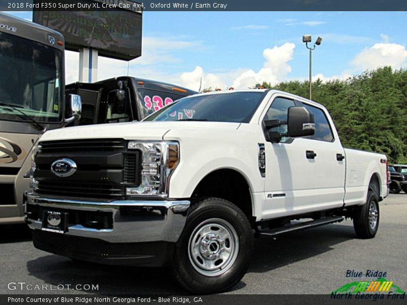 Oxford White / Earth Gray 2018 Ford F350 Super Duty XL Crew Cab 4x4