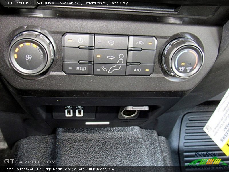 Oxford White / Earth Gray 2018 Ford F350 Super Duty XL Crew Cab 4x4