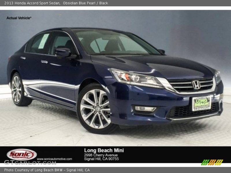 Obsidian Blue Pearl / Black 2013 Honda Accord Sport Sedan