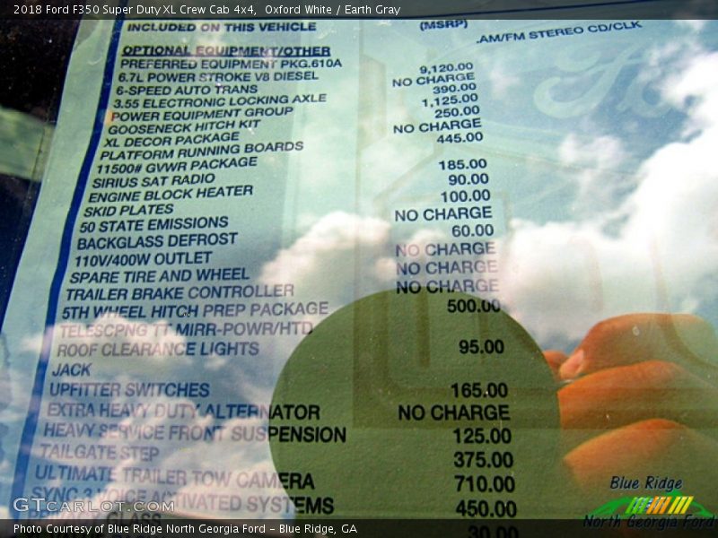 Oxford White / Earth Gray 2018 Ford F350 Super Duty XL Crew Cab 4x4