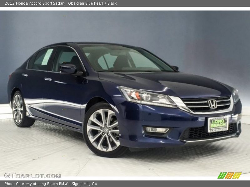 Obsidian Blue Pearl / Black 2013 Honda Accord Sport Sedan