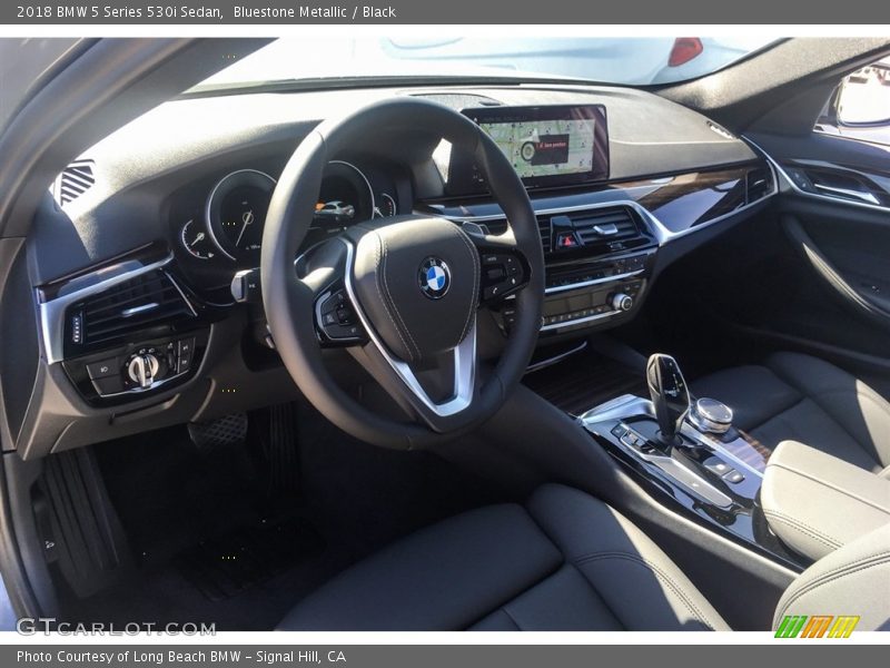 Bluestone Metallic / Black 2018 BMW 5 Series 530i Sedan