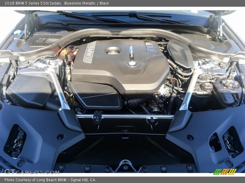 Bluestone Metallic / Black 2018 BMW 5 Series 530i Sedan