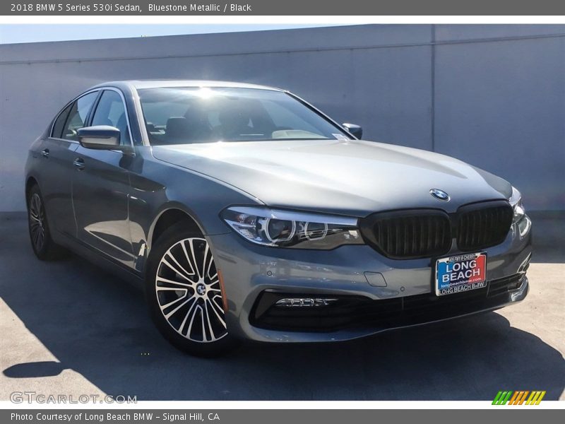 Bluestone Metallic / Black 2018 BMW 5 Series 530i Sedan
