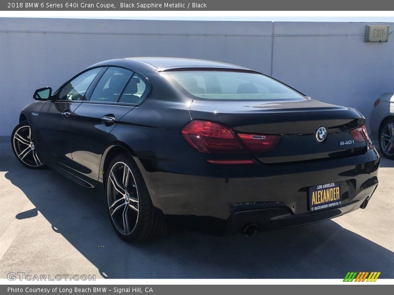Black Sapphire Metallic / Black 2018 BMW 6 Series 640i Gran Coupe
