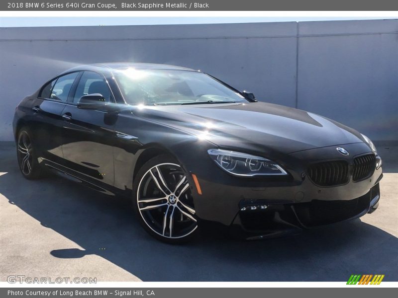 Black Sapphire Metallic / Black 2018 BMW 6 Series 640i Gran Coupe