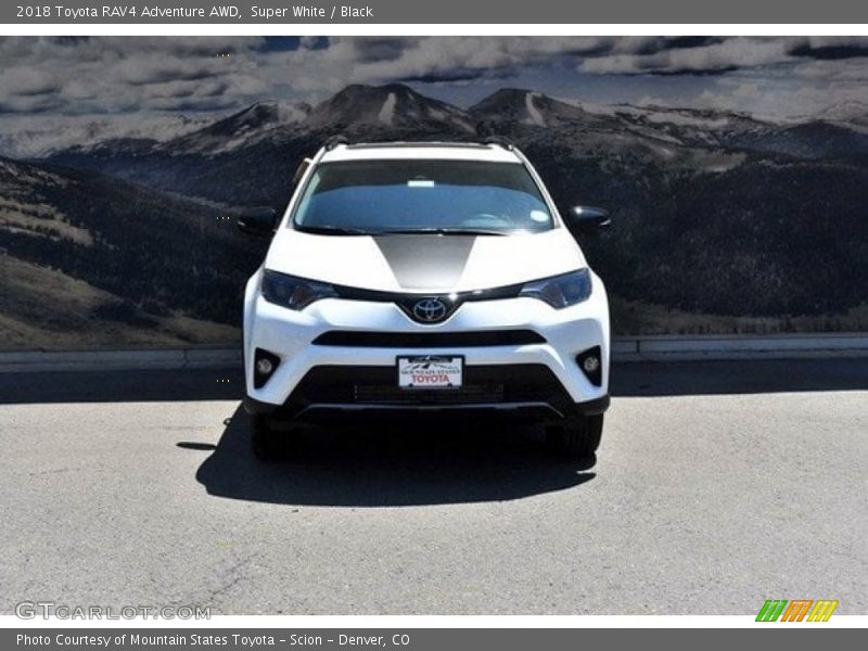 Super White / Black 2018 Toyota RAV4 Adventure AWD