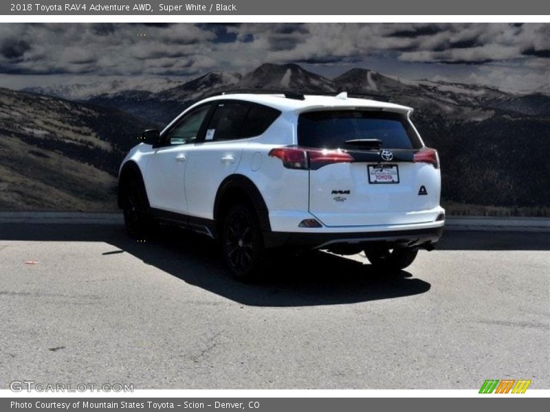 Super White / Black 2018 Toyota RAV4 Adventure AWD