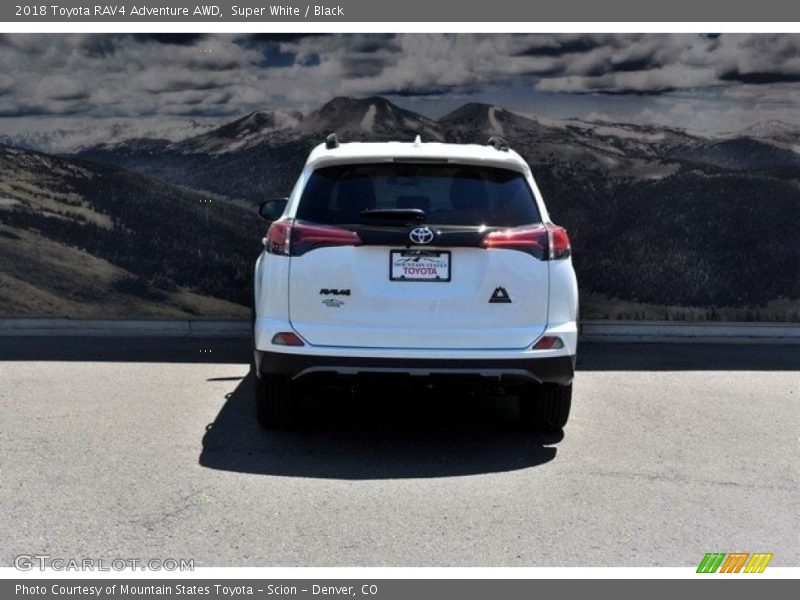 Super White / Black 2018 Toyota RAV4 Adventure AWD