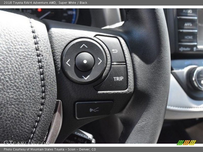 Super White / Black 2018 Toyota RAV4 Adventure AWD