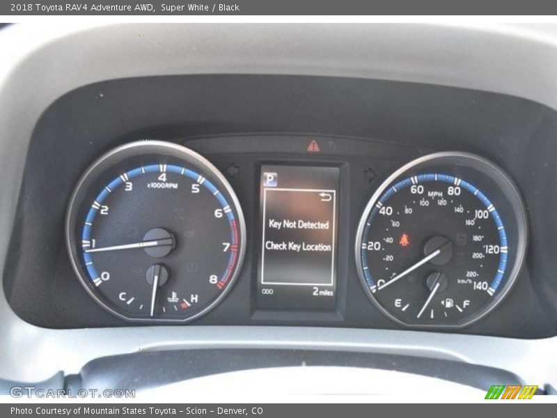 Super White / Black 2018 Toyota RAV4 Adventure AWD