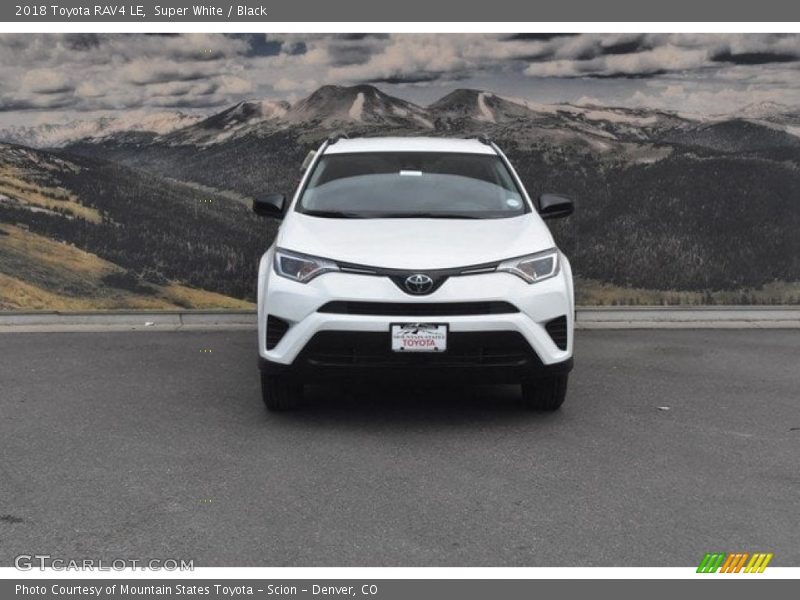 Super White / Black 2018 Toyota RAV4 LE