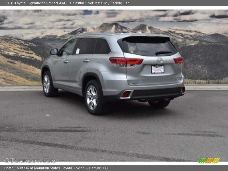 Celestial Silver Metallic / Saddle Tan 2018 Toyota Highlander Limited AWD