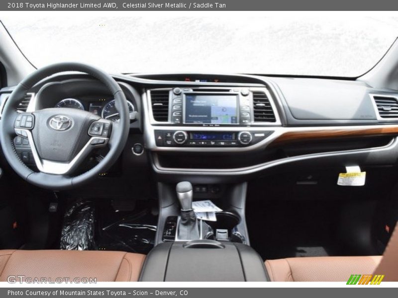 Celestial Silver Metallic / Saddle Tan 2018 Toyota Highlander Limited AWD