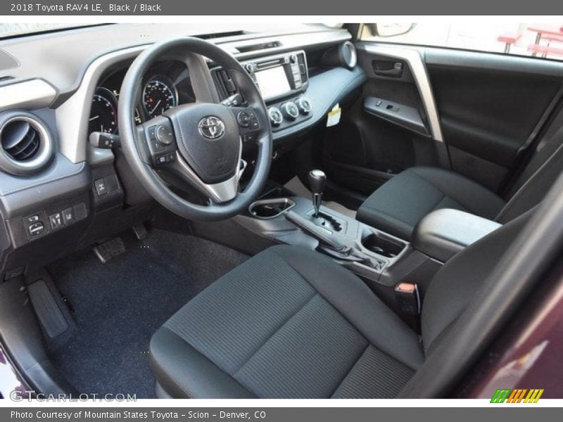 Black / Black 2018 Toyota RAV4 LE