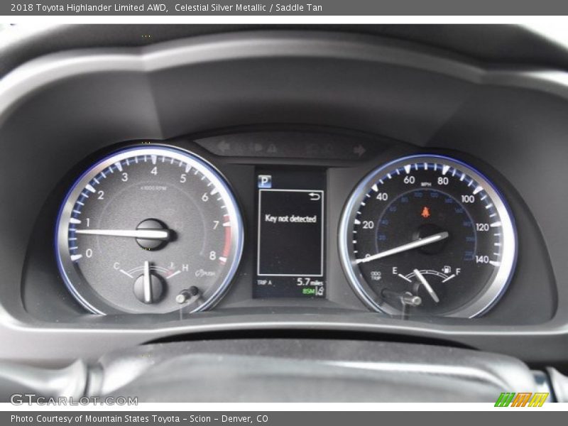 Celestial Silver Metallic / Saddle Tan 2018 Toyota Highlander Limited AWD