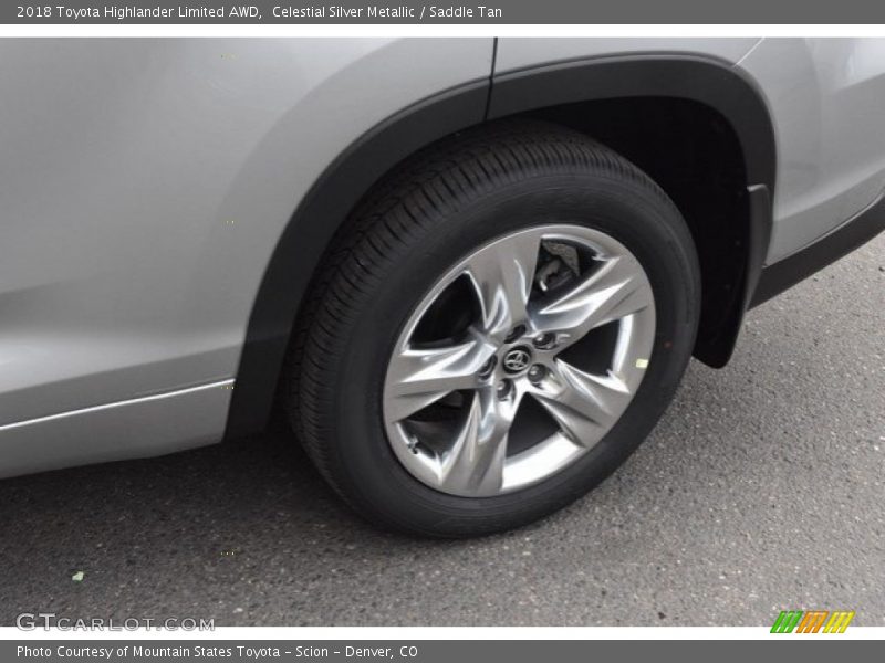 Celestial Silver Metallic / Saddle Tan 2018 Toyota Highlander Limited AWD