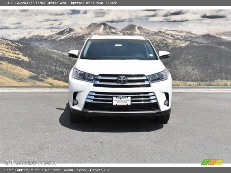 Blizzard White Pearl / Black 2018 Toyota Highlander Limited AWD