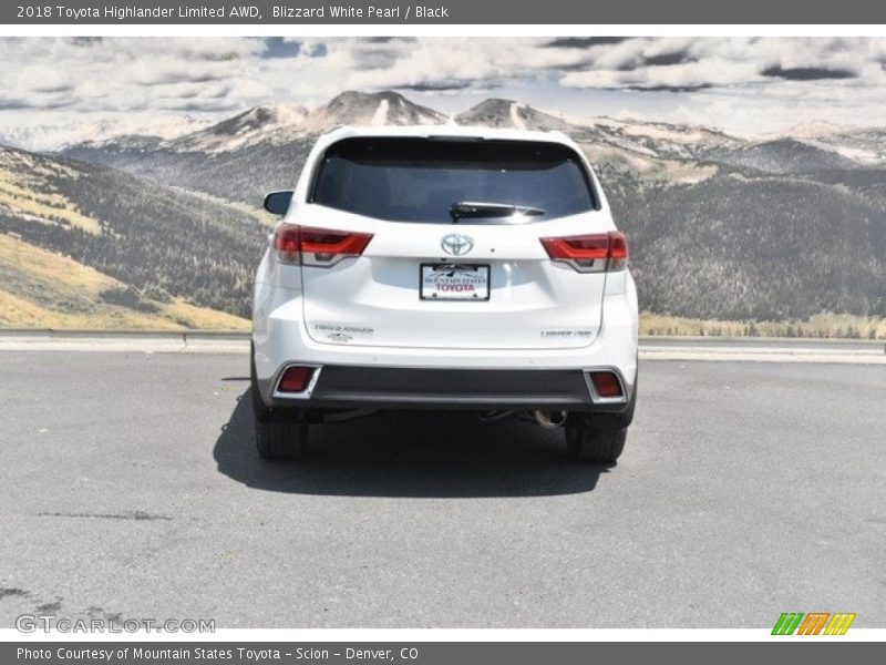 Blizzard White Pearl / Black 2018 Toyota Highlander Limited AWD