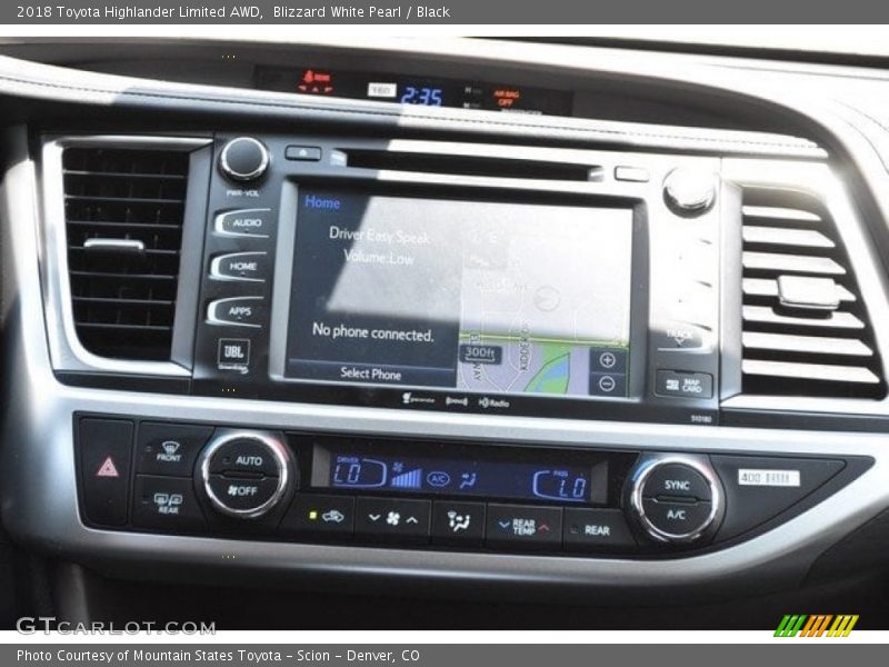 Blizzard White Pearl / Black 2018 Toyota Highlander Limited AWD