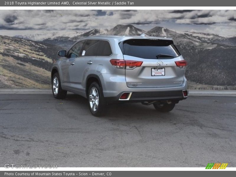 Celestial Silver Metallic / Saddle Tan 2018 Toyota Highlander Limited AWD