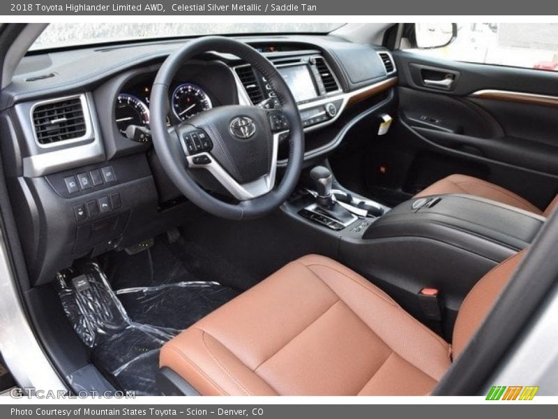 Celestial Silver Metallic / Saddle Tan 2018 Toyota Highlander Limited AWD