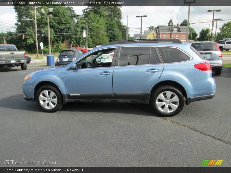 Sky Blue Metallic / Off Black 2011 Subaru Outback 2.5i Limited Wagon