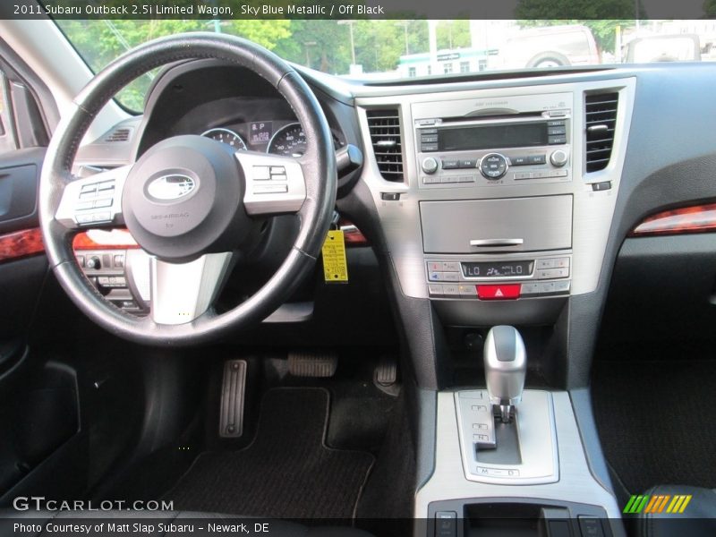 Sky Blue Metallic / Off Black 2011 Subaru Outback 2.5i Limited Wagon