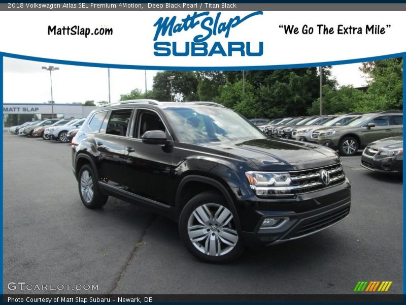 Deep Black Pearl / Titan Black 2018 Volkswagen Atlas SEL Premium 4Motion