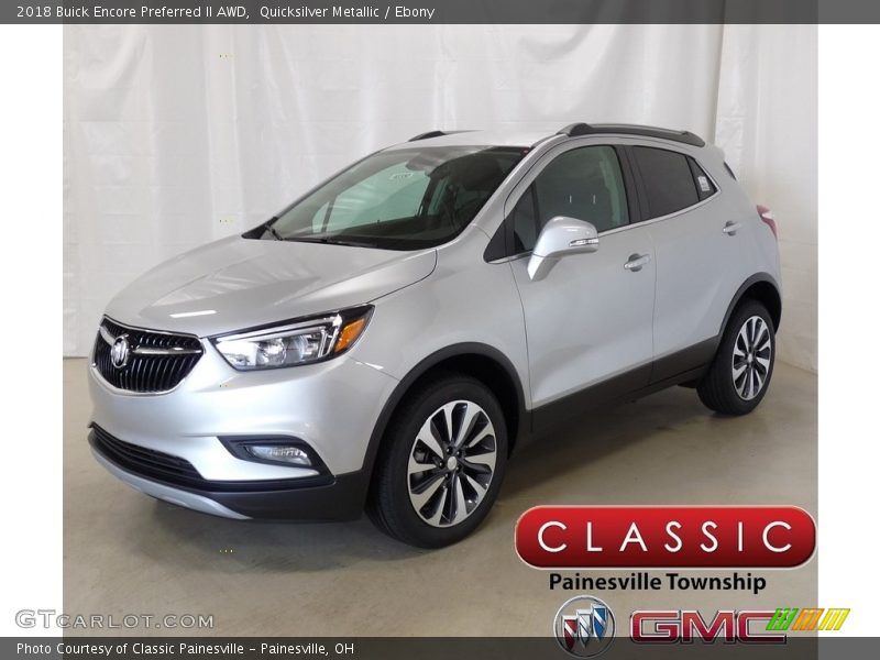 Quicksilver Metallic / Ebony 2018 Buick Encore Preferred II AWD